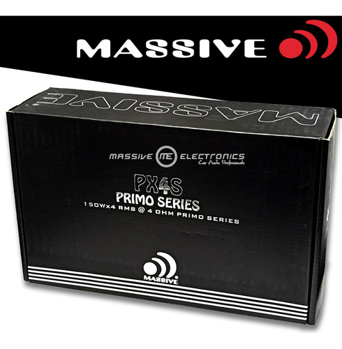 Amplificador Massive Audio Px4s 4 Canales Primo Series 150w Color Negro