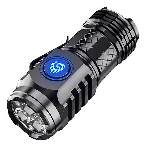 2 Piezas Monster Eyes Mini Linterna Flash Led Recargables Color De La Linterna 2pcs-negro