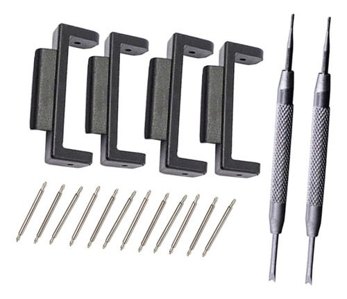 16mm 22 Watch Strap Kit Adaptadores, Para Casio Preto Preto