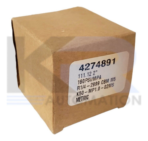 New Smc 4274891 Pressure Gauge 160psi Ssn