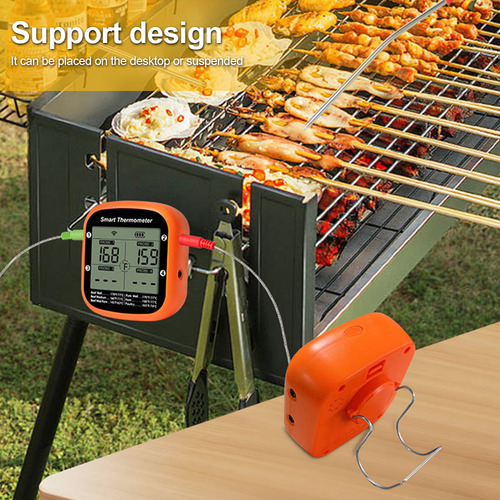 Termómetro Digital Inalámbrico Para Carne Con Dos Sondas In