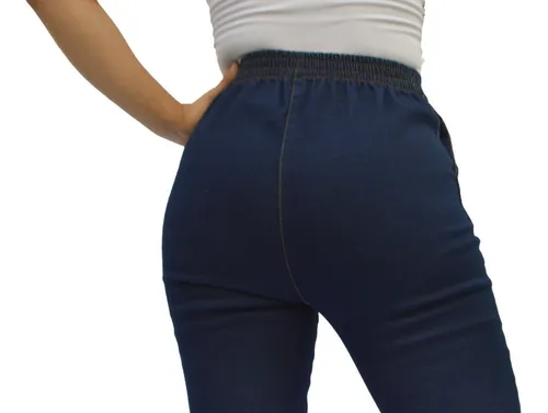Pantalon Dama Mezclilla Extra Elastico A La Cintura Platine