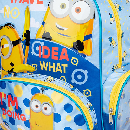 Mochila Escolar Minions Minion Azul/amarillo 7827 Color Azul