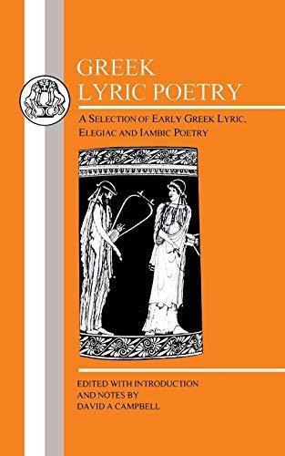 Greek Lyric Poetry (libro En Inglés)