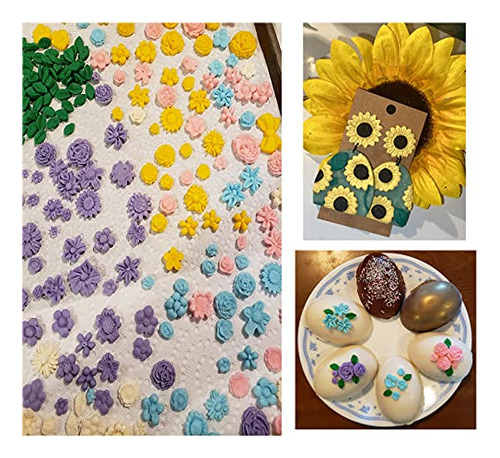 Juego De Moldes De Fondant De Flores De 7 Piezas, Moldes De