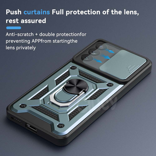 Funda Blindada A Prueba De Golpes Para Samsung A06 A16 A26 A36 A56 A05 A05s A15 A25 A35 A55 5g 4g Funda De Teléfono Con Soporte Para Coche