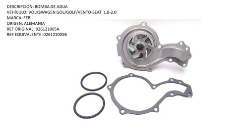 Bomba De Agua Volkswagen Gol-golf-vento-seat 1.8-2.0