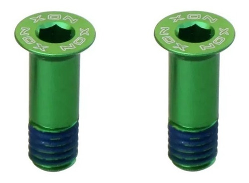 Par De Tornillos P/ Ruedita De Cambio Aluminio Xon - Verde