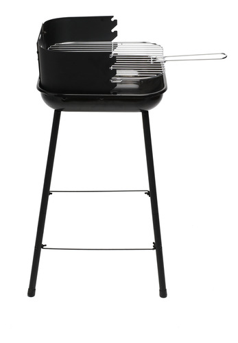 Asador De Carbon Portátil Con Parrilla Ajustable Resistente