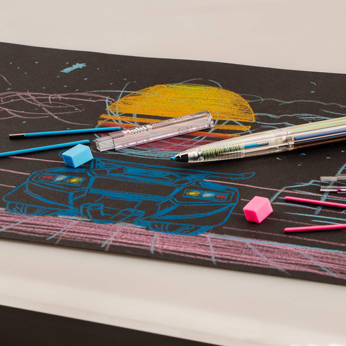 Lápiz Automático Para Arte 8 Colores Variados En 1 Unidad