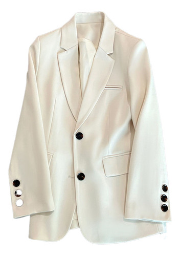 Blazer Beige Para Mujer, Estilo Casual, Estilo Fried Street,