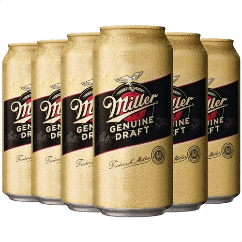 Cerveza Miller Genuine Draft Lata 473ml X6 Unidades