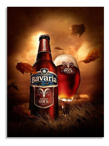Cuadro Decorativo En Mdf De 50*35 Cm Poster Cerveza Bavaria