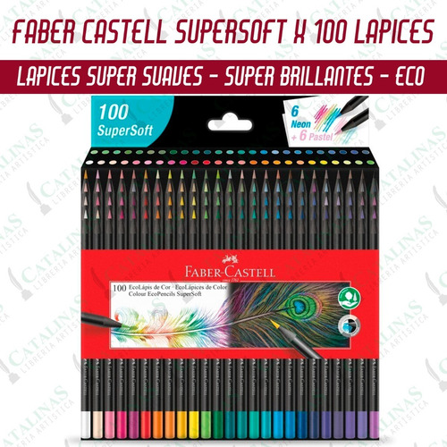 Lapices Faber Castell Supersoft X 100 Colores Microcentro