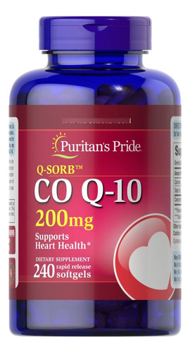 Coenzima Q10 200 mg Puritan's Pride 240 cápsulas blandas