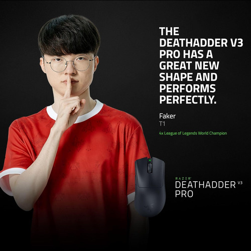 Mouse Sem Fio Razer Deathadder V3 Pro Hyperpolling Dongle 8k