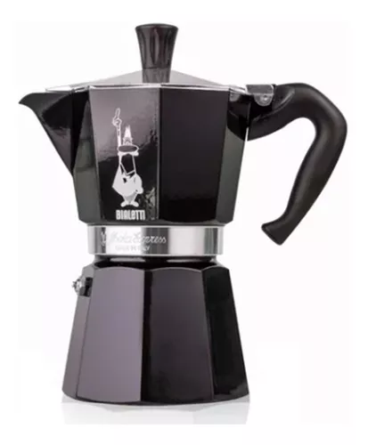 Cafetera Bialetti Moka Express 6 Tazas Manual Negra Italiana