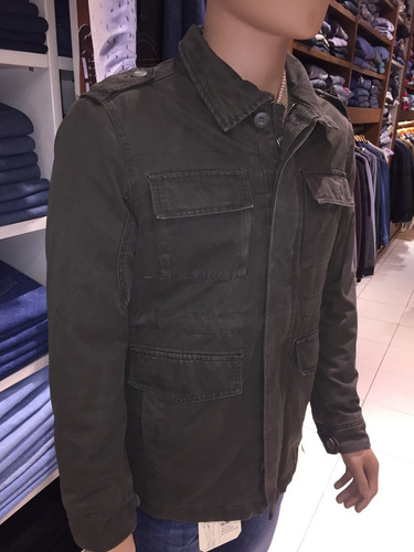 Imagen 5 de 10 de Campera Parka Hombre Militar Gabardina Promocion