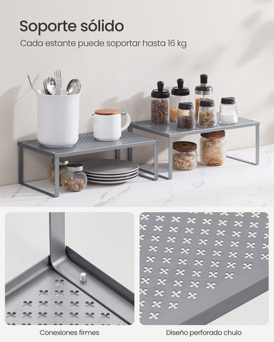 Organizador De Cocina Songmics 40x15.3 Cm, 16 Kgmkcs401g01 Color Gris oscuro