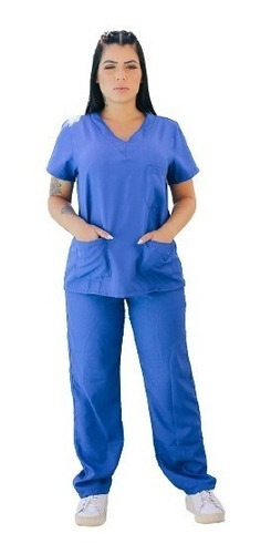 Pijama Hospitalar Conjunto Scrub Oxford Enfermagem Feminino 