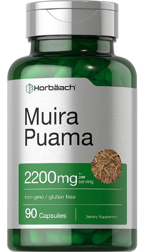 Puama De Muira 2200 Mg Horbäach 90 Capsulas