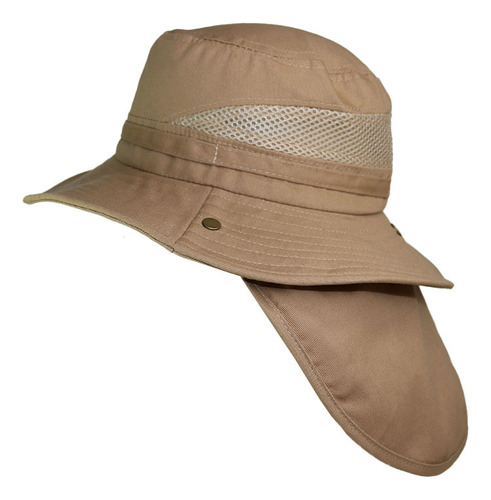 Sombrero Australiano De Taslon Con Aleron Pesca - Camping