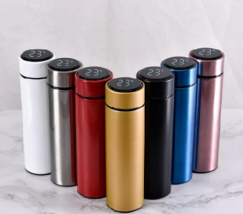 Termo Individual 450ml Botella Termica Digital Colores Mate