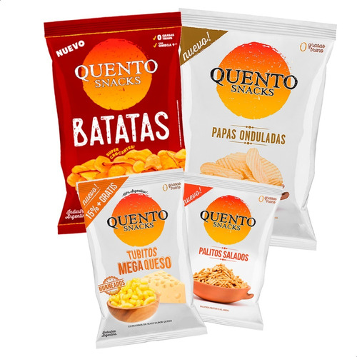 Papas Fritas + Batatas + Palitos + Mega Queso Combo Quento