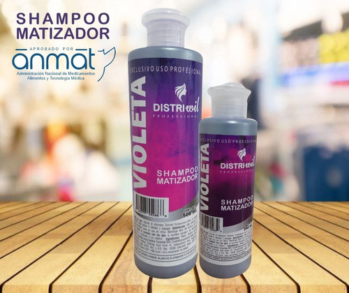 Imagen 8 de 8 de Shampoo Matizador Violeta Distriwil Professional X250ml