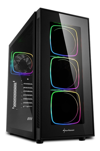 Gabinete Gamer Atx Sharkoon Tg6 Rgb Lateral Vidrio Templado