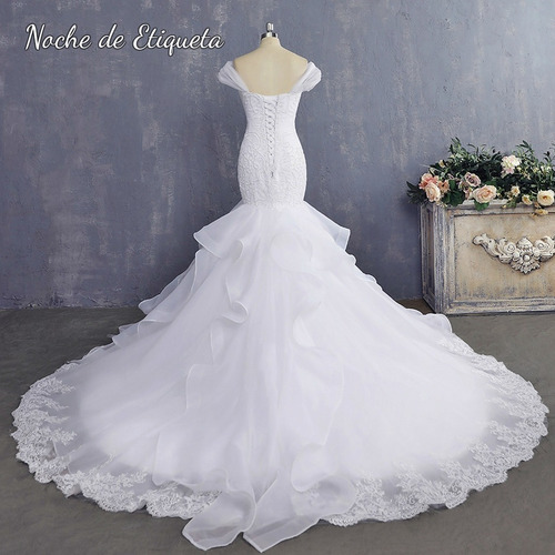 Vestido De Novia Corte Sirena Olanes Straples Bordado