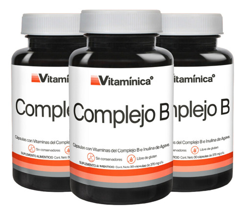 Complejo B Vitamínica 3 Pack - 90 Cápsulas De 376 Mg C/u