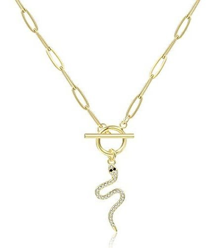 Collar - 14k Gold Dainty Paperclip Link Chain Necklace For W