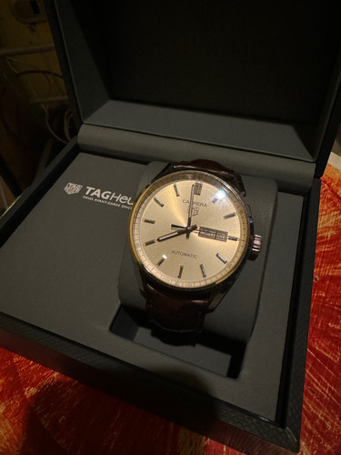 Reloj Tag Heuer Carrera Cal 5 Café Plateado Plateado (Usado)