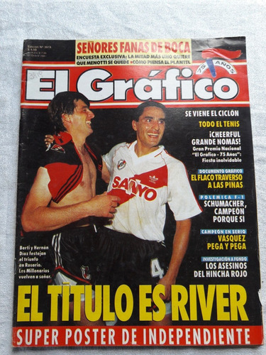 Revista El Gráfico Nº 3919 Año 1994 Independiente Supercopa