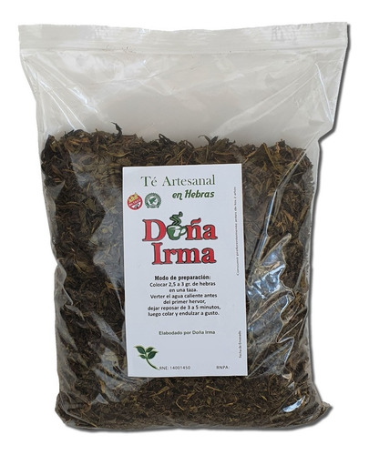 Doña Irma: Té Verde Artesanal Secado Al Vapor Hebras 1kg