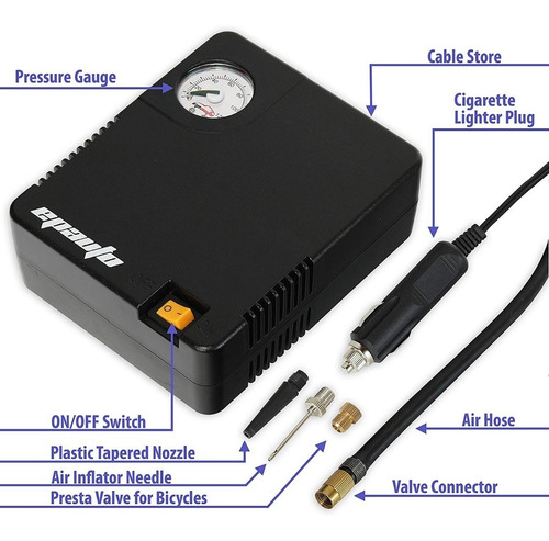 Compresor Portatil Aire 12vdc Auto,bicicletas,motos Con Acce