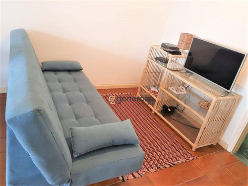 Imagem 3 de 13 de Flat A Venda Na Praia De Pitangueiras - Guarujá, 01 Dormitório, Com Sacada, 02 Vagas E Lazer - Ap0495