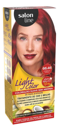 Coloração Suave Salon Line Light Color 66.46 Vermelho Cereja