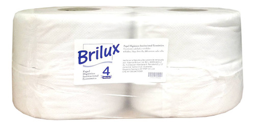 Papel Higienico Institucional Jumbo 9  Brillux (4 Rollos)