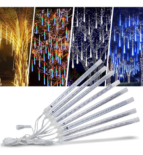 Meteoro Cascata 8 Tubo 3m Bastão Chuva Luz Snowfall Natal Cor das luzes Branco frio 110V/220V