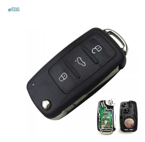 Imagem 1 de 5 de Chave Canivete Completa Vw G6 Jetta Gol Fox Voyage Tiguan Up