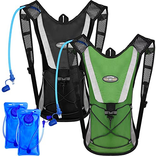 2 Pack Hydration Backpack Pack With 2l Water Bladder, Hiking