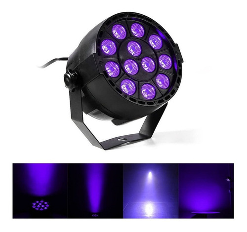 Tacho De Luz Negra Uv Led Dmx Con 12 Luces 