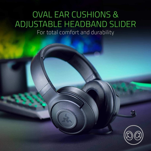 Auriculares gamer Razer Kraken X mercury con luz LED