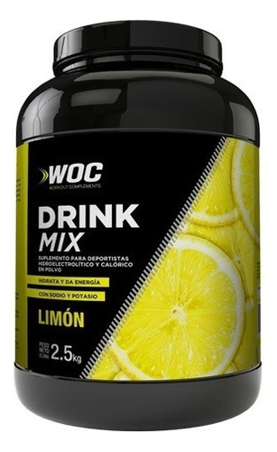 Drink Mix 2.5kg Woc - Bebida Isotonica Energizante Sabor Limón