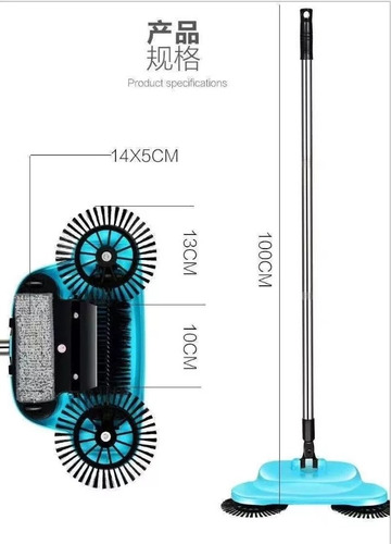 Escoba Giratoria Robótica 3 En 1 Barredora De 360° Limpieza