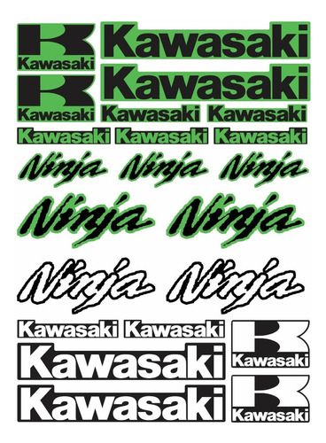 Kit Adesivos Capacete Kawasaki Ninja Ktcp126