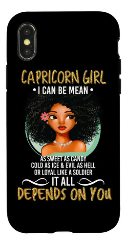 iPhone X/xs Yellow Fonts Capricorn Zodiac For Afro-american