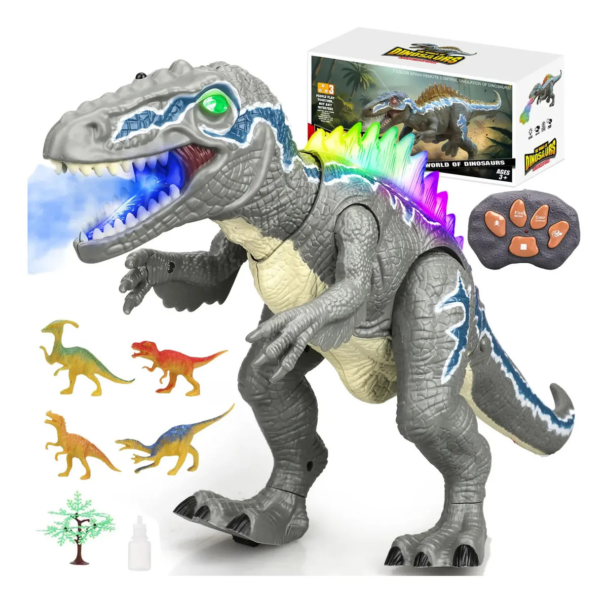 Robot Dinosaurio Rovtop T-Rex Con Control Remoto, Luz y Sonido, Para Niños